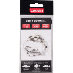Leeda 2 Up 1 Down 3 Hook Sea Fishing Rigs Hook Size