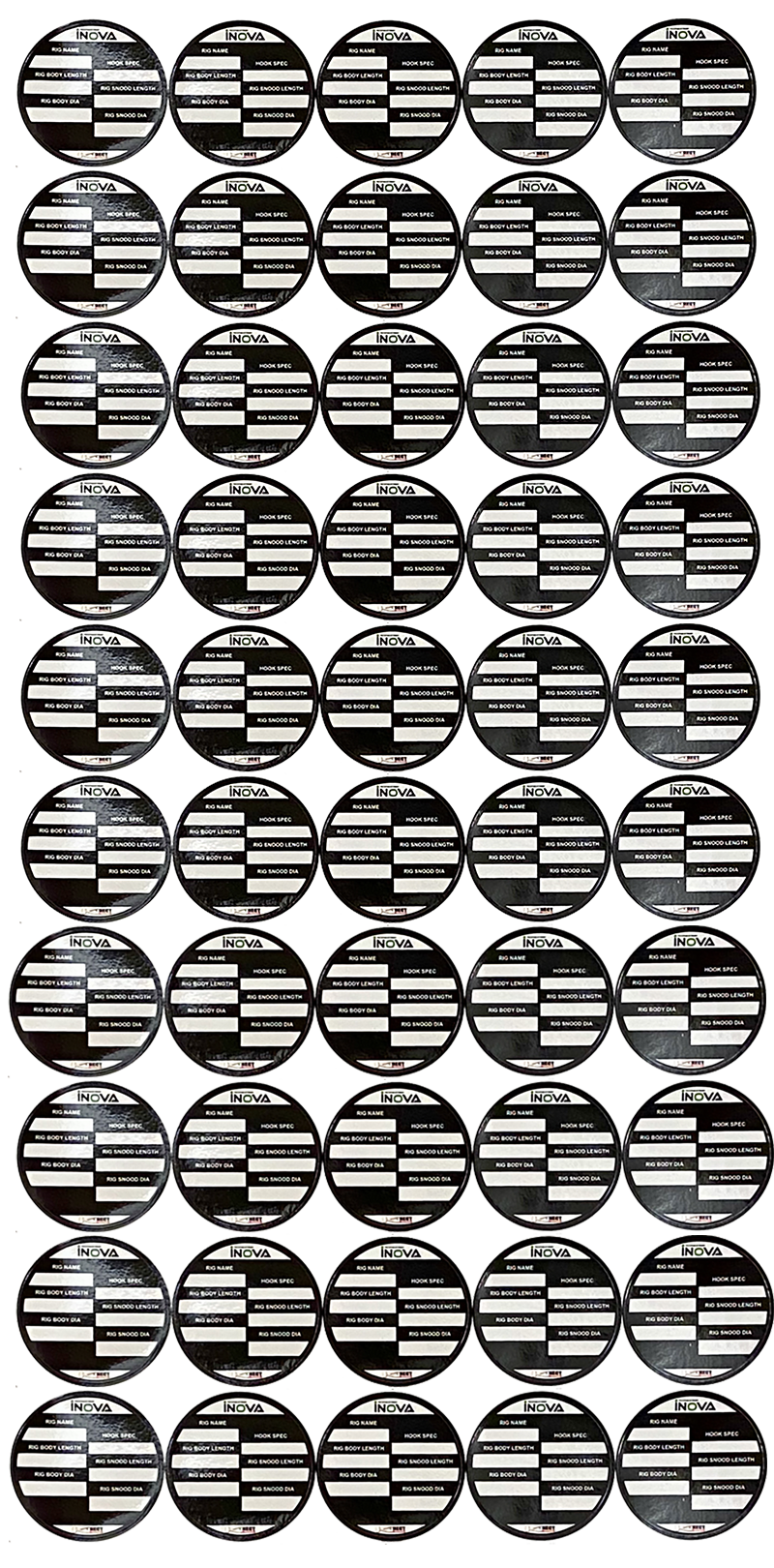 INOVA Rig Wapper Winder Sticker Strips 50 Stickers