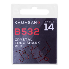 KAMASAN B532 Red Barbed Red Spade Hooks