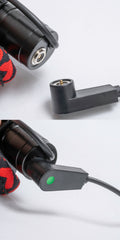 Close-up of electronic components  of AKIOS POWA-LITE HT-5000 on a white background