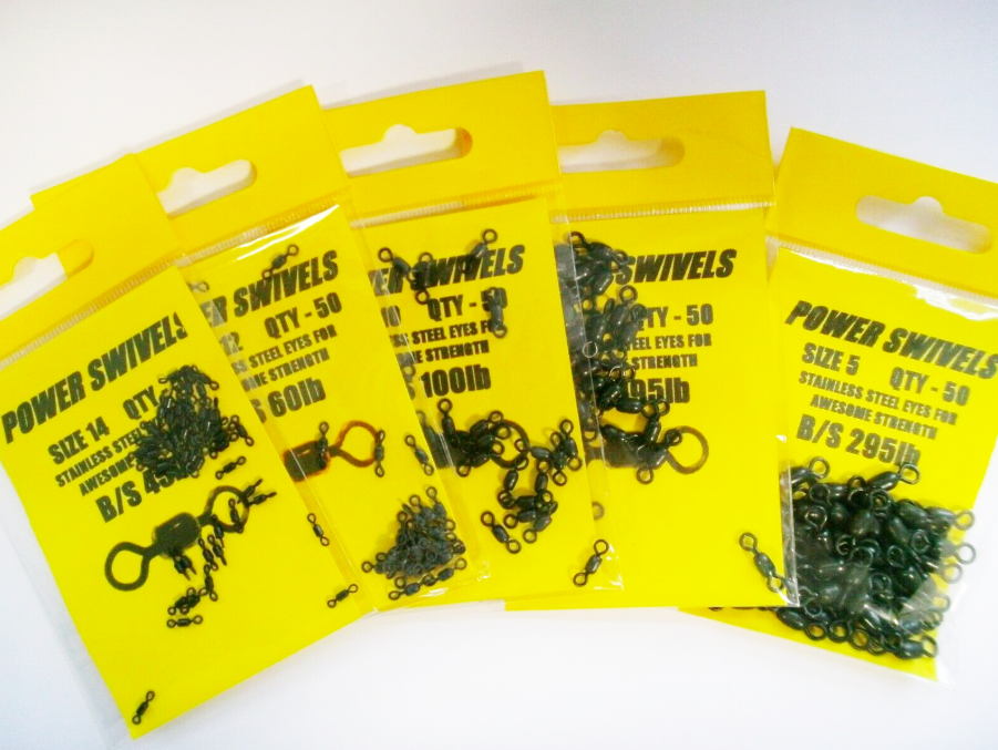 Power Stainless Steel Swivels (50 Bulk Packs)