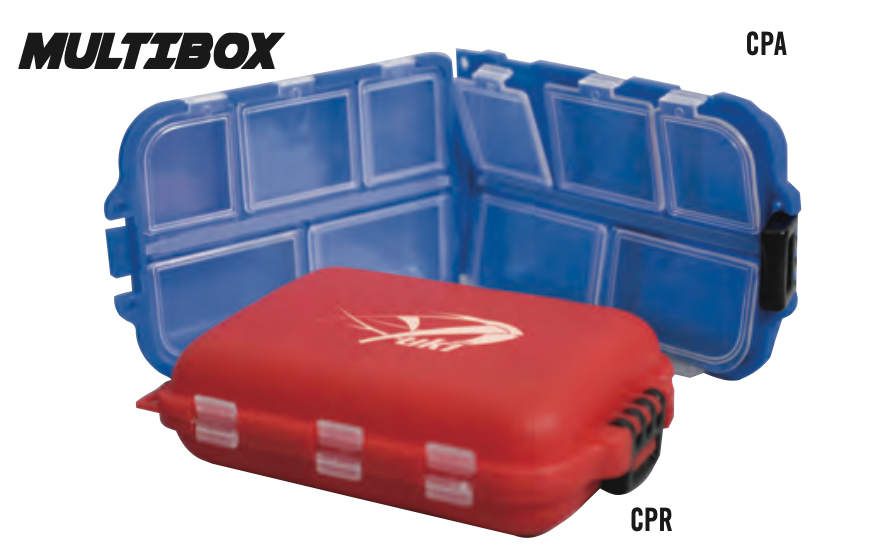 Blue and red Yuki Small Terminal Bits Box with visible branding on a white background