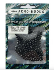 Arno Hook Oval Match Beads Black