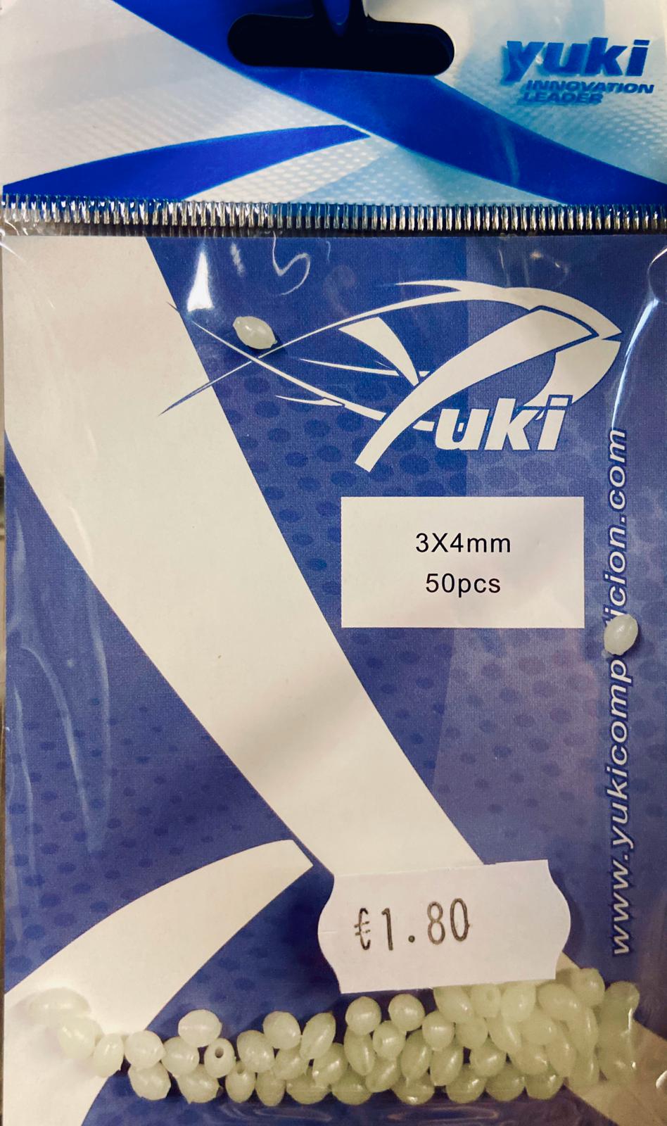 Yuki Hard Oval GLOW In The Dark Beads