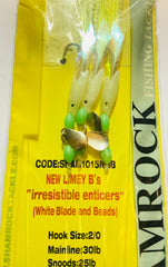 Shamrock Limey B's 3 Hook Sea Fishing Rigs Mackerel Sabiki