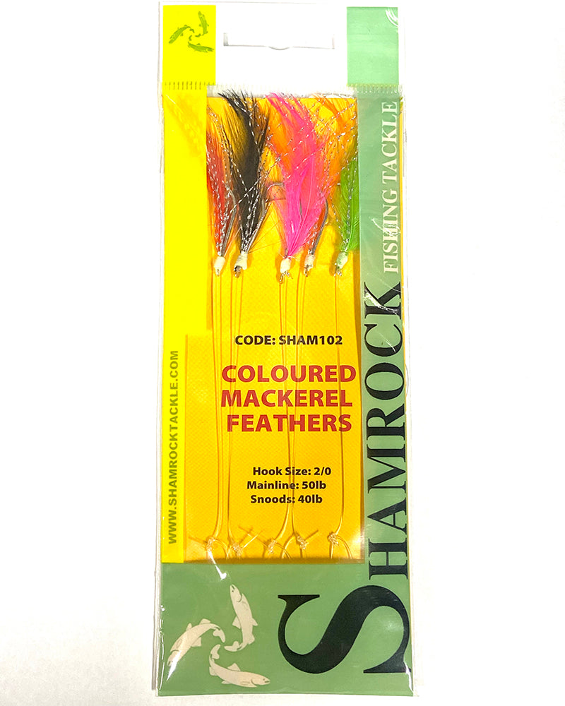 Shamrock Coloured Mackerel Feathers