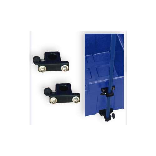 Yuki Fishing Adapter Brackets Set x2 on a white background with a blue metal object on the right.