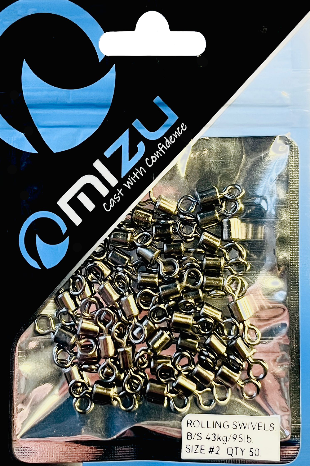 MIZU Rolling Swivels 4 Sizes Bulk Pack