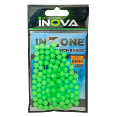 INOVA In-Zone UV Match Rig Beads GREEN 5 Sizes