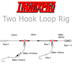 Tronix Pro Fishing 2 Hook Loop Rigs | Fishing 2 Hook Loop Rigs