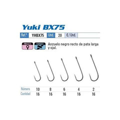 Yuki BX75 Black Nickel Carbon Hooks