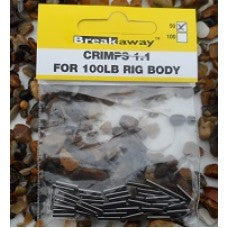 Breakaway Rig Crimps For 100lb Rig Body 100 Pack