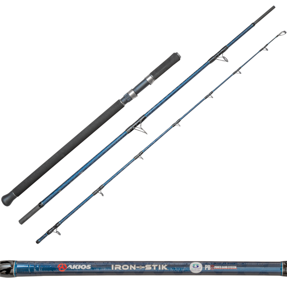 Akios IRON-STIK 3 Piece Lure and Bait Rod 60-200g 2.85m / 9ft 6in