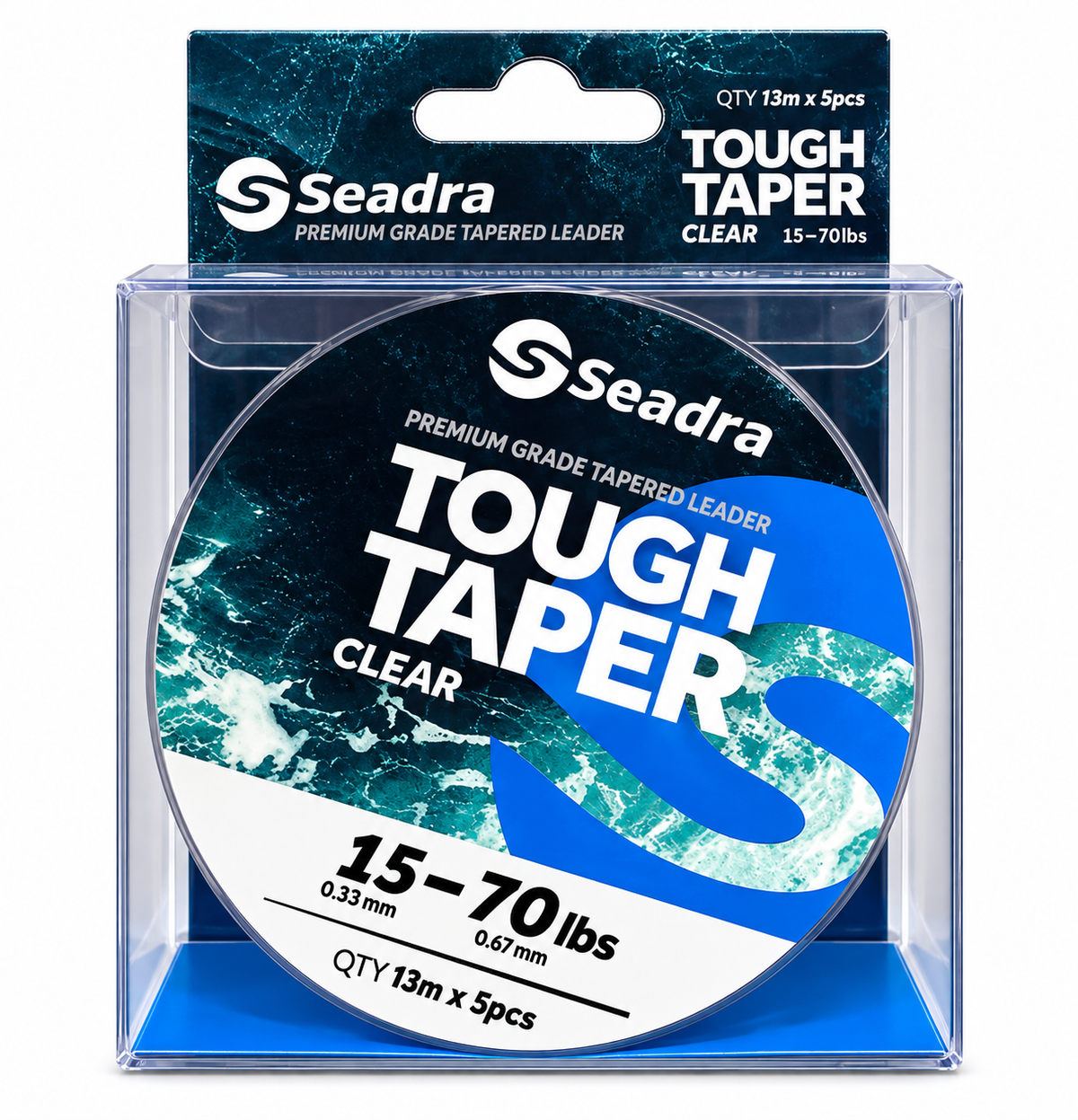 SEADRA Tough Taper Clear Leaders 13m