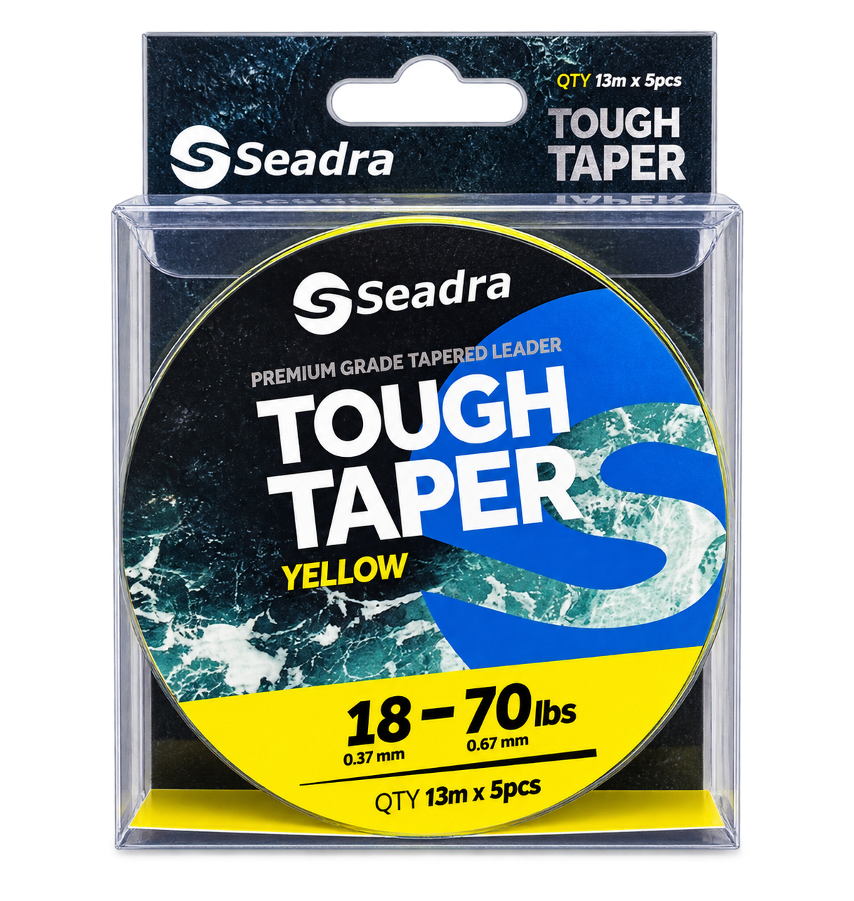 SEADRA Tough Taper Yellow Leaders 13m