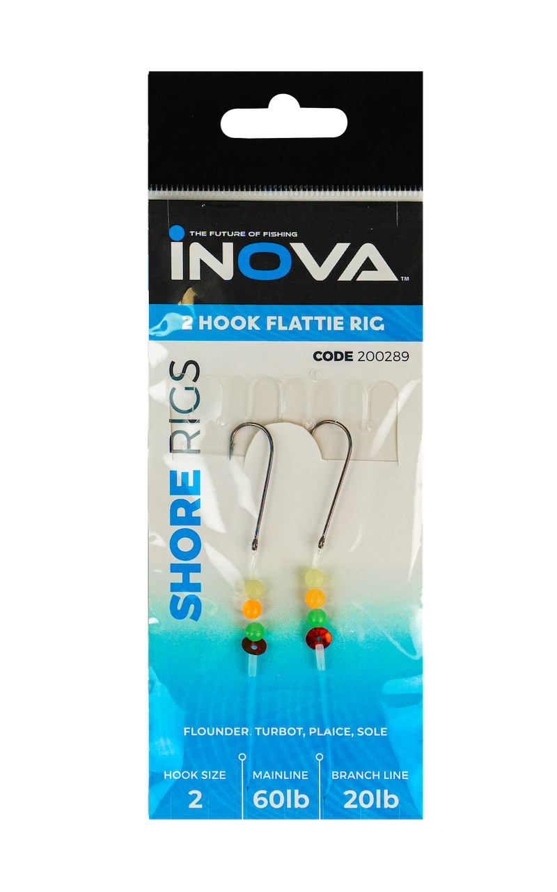 INOVA Shore Rig – 2 Hook Flattie Rig (With Beads)