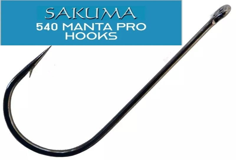 Sakuma 540 Manta Pro Series Hooks  Size 4 Box Of 25 Hooks