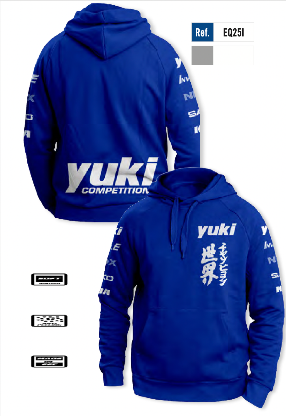 Yuki Branded Blue Sports Hoodie