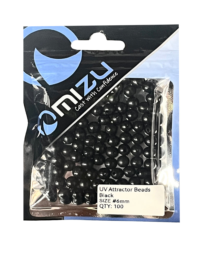 MIZU 6mm Attractor And Rig Building Beads black