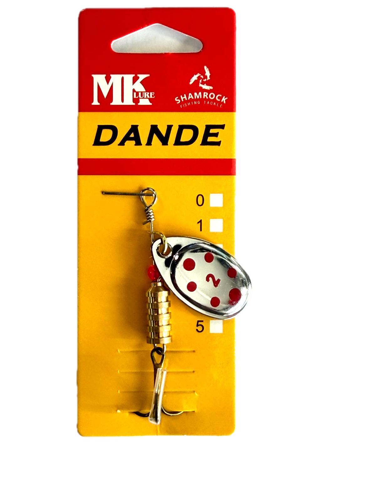 MK DANDE Mepps Size 3 Silver/Red Dot