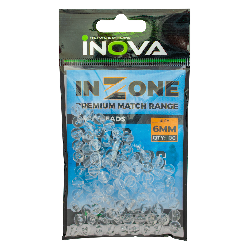 INOVA In-Zone UV Match Rig Beads CLEAR 5 Sizes