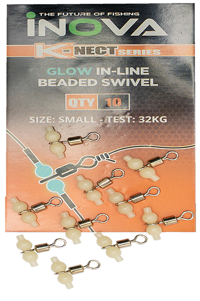 INOVA Fishing Glow In-Line Beaded Swivels (2 Sizes Available)