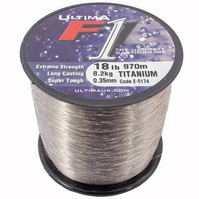 Ligne De Pêche Ultima F1 - 0,32 Mm / 15 Lb (6,8 Kg) - Noir - Pour Surfcasting, Haute Résistance à L'abrasion - 7
