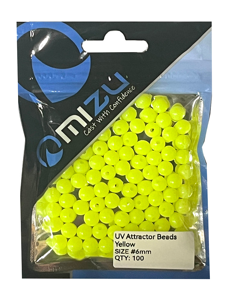 MIZU 6mm Attractor And Rig Building Beads yellow
