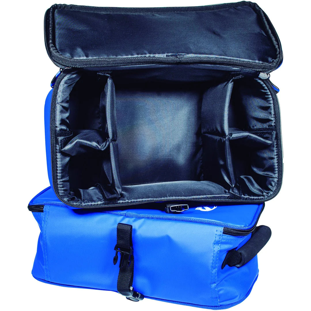 Yuki Connectable Spool & Reel Carrier Case with open compartment on a white background