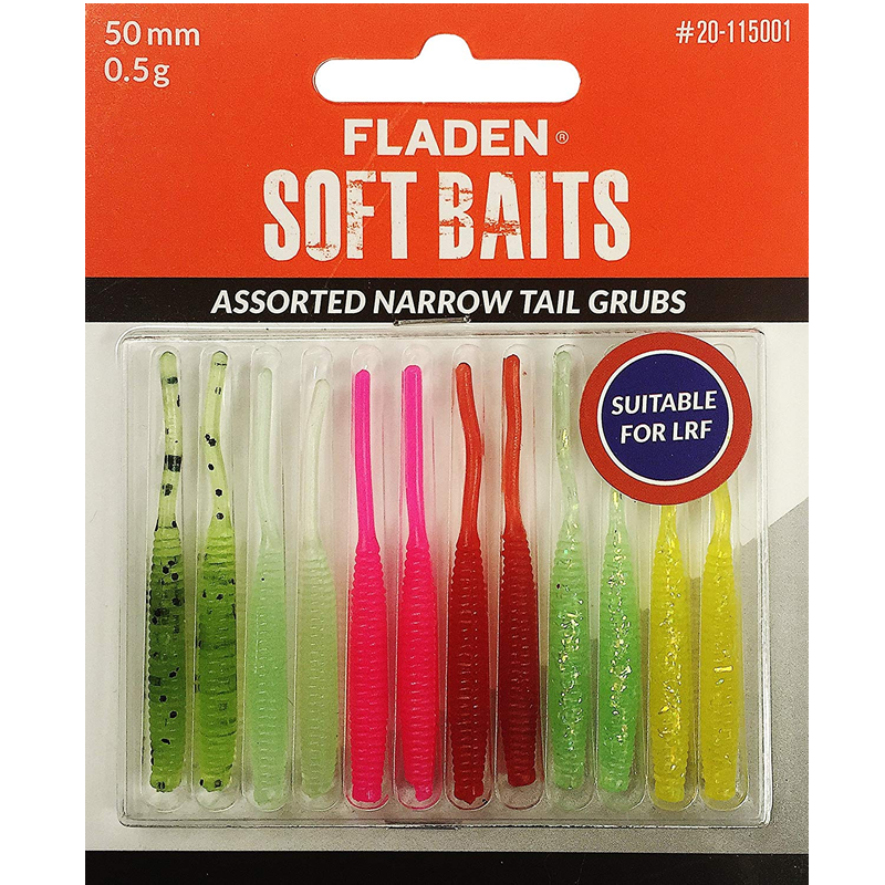Fladen Soft Baits Straw Tail Grubs 45mm 0.3g The Angling Hub