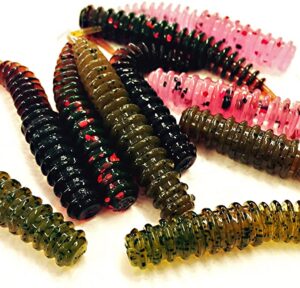 Fladen Soft Baits Assorted Ribbed Straw Tail Grubs