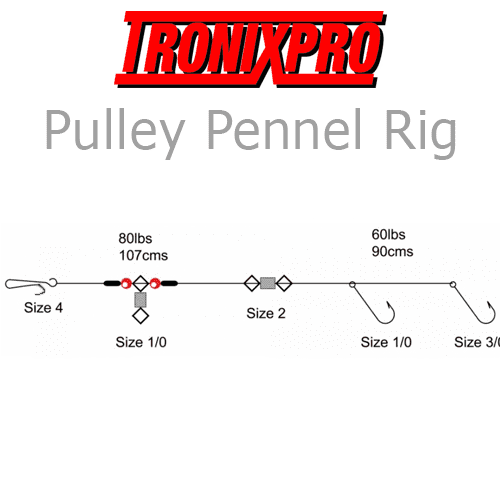 Tronixpro Pulley Pennel Rig 5/0 Tronixpro Pulley Pennel Rig 5/0